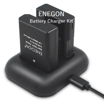 ENEGON EN-EL14/14a Li-ion Battery Charger Set 2x 1500mAh Battery & Rapid USB Charger Kit for Nikon - Imported from UK